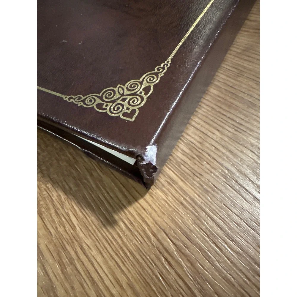 Vintage‎ Brown Leather Photo Album Scrapbook Binder with Clasp